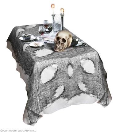 Schwarzer dekorativer Horrorstoff 60 x 300 cm - Halloween Gewebe 