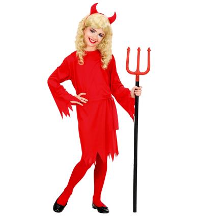 Kostüm Teufelin rot Gr.128 - 158 cm Preishit - Halloween Mädchen Kostüm 