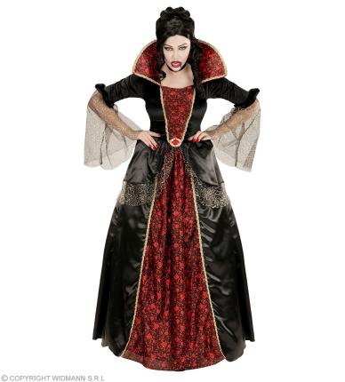 Kostüm Vampirin - Kleid mit Reinunterrock - Halloween 