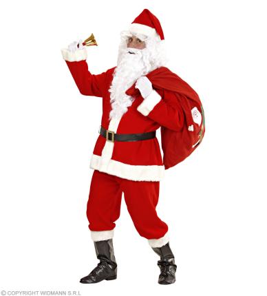 Komplettes Weihnachtsmann Kostüm mit Verkleidung und Perücke M/L 