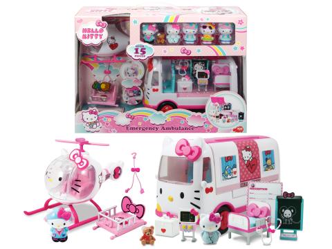 Dickie Toys Hello Kitty Rescue Set - Spielset Ambulanz mit Zubehör 