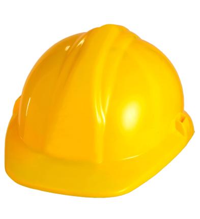 Bauarbeiter Helm - Bauhelm - Faschingshelm Hartplastik gelb 