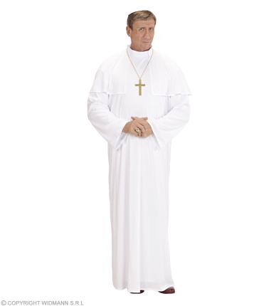 Kostüm Papst - Pope weiß - Papa Kirchenverkleidung Bischof Kaplan Priester L - 52/54
