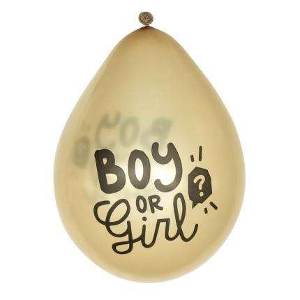 6 Latex Ballons 'Boy or Girl' (Ø 23 cm) 