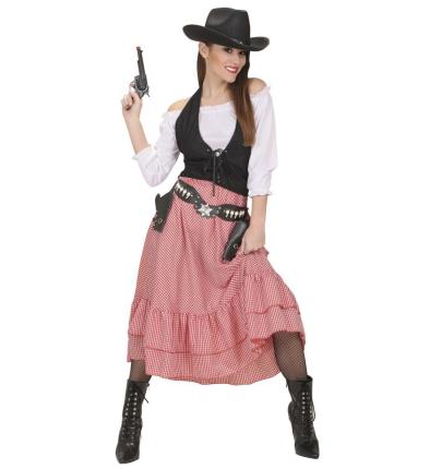 Damen Kostüm Cowgirl Western Lady -  Wild West Verkleidung Frau Gr. S - L 