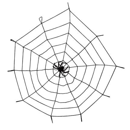 Spinngewebe 150cm - elastisch mit Spinne- Halloween Deko Spinnweben 