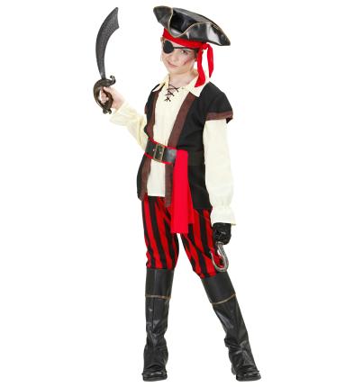 Kinder Verkleidung Abenteuer Pirat  -  Seeräuber Junge komplett Piratenkostüm M - 140 cm