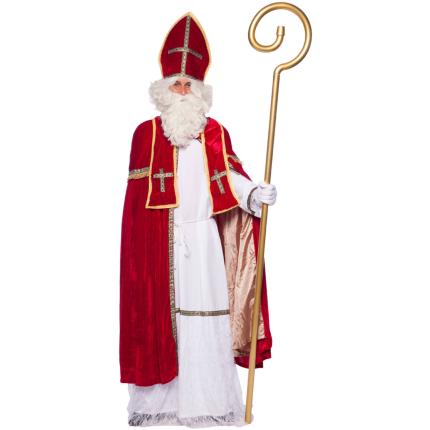 Luxus Santa Claus Kostüm - Komplettes Nikolauskostüm mit Zubehör - Gr. M/L - 10 teilig 
