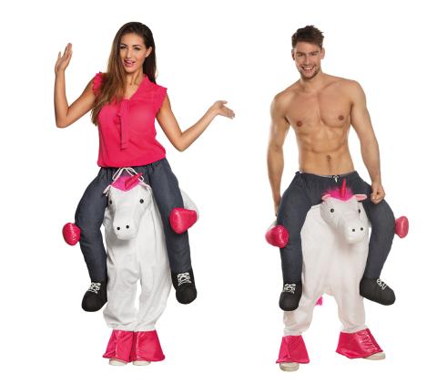 Lustiges Einhorn Huckepack Kostüm - Unicorn - Unisex 