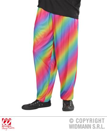 80er Jahre Hose mit Regenbogen Muster, bunt Gr.  M/L - XL Gr.  M/L