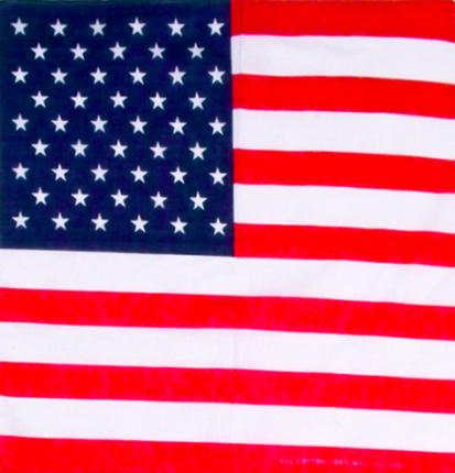 Bandana Tuch Kopftuch Halstuch Bikertuch Gesichtsschutz Baumwolle US-Flagge