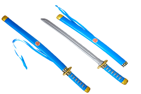 Japanisches Katana - Ninja Schwert mit Scheide in 3 Farben blau