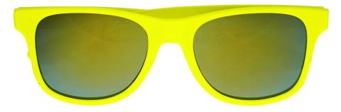 Gelbe Brille der 80er Jahre mit Gläsern Retro 