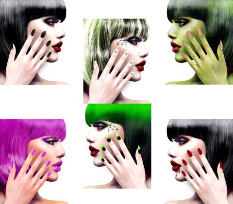 12 Selbstklebende Stiletto Fingernägel - viele Farben 