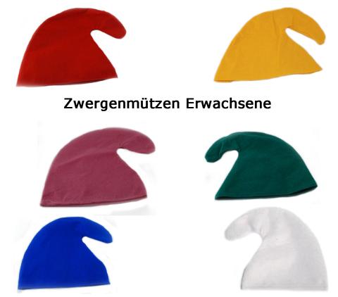 Zwergenmütze für Erwachsene - Zwergen Hut Mütze - Gnommütze - Zwerg 