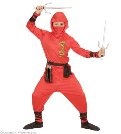 Ninjakostüm Kinder 158 cm Krieger Asia Ninja Jungen Kostüm Samurai Kämpfer Sport 