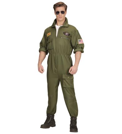 Kampfpilot Jet Pilot Kampfflieger Herren Kostüm TOP GUN Karneval Fasching
