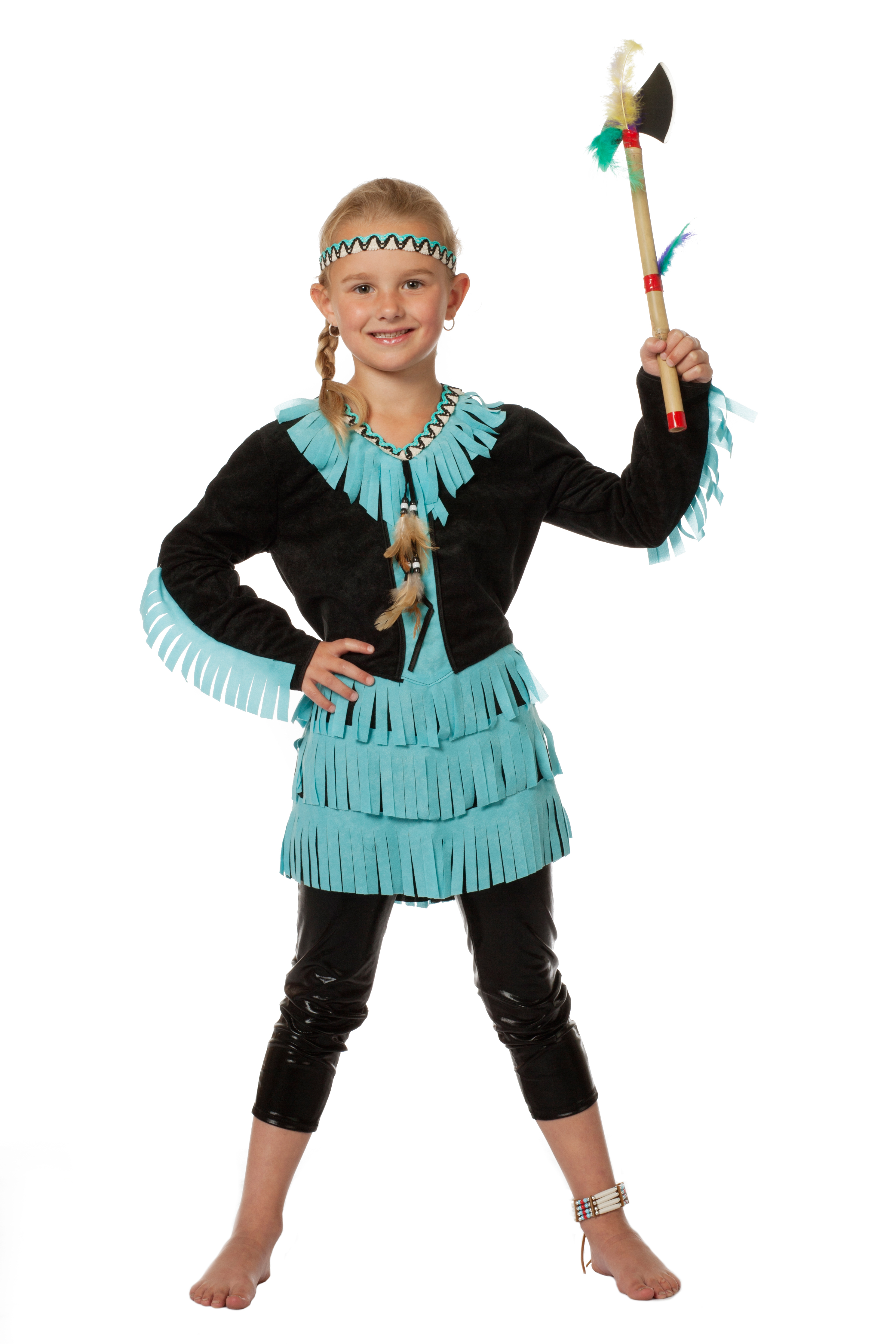 104 und 116 Pocahontas Karneval Fasching Party Kinder Indianer Kleid Mädchen Gr
