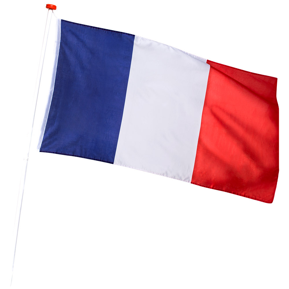 Flagge Frankreich, 90x150 cm, Polyester - Partybedarf Europäische